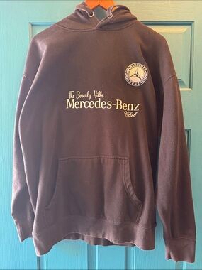 Mercedes of Beverly Hills. Men’s Crewneck Hoodie Sweatshirt in Dark Brown